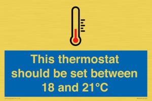 This thermostat should be set between 18 and 21°C